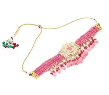 Pink polki necklace-sets 2