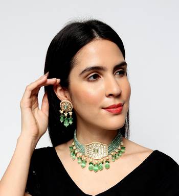 Green polki necklace-sets 1