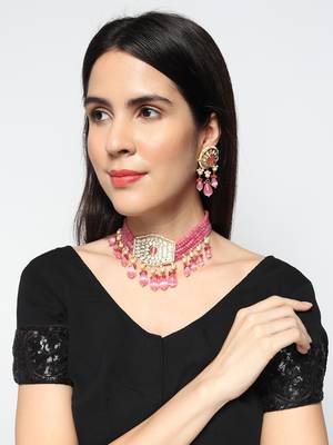 Pink polki necklace-sets 4