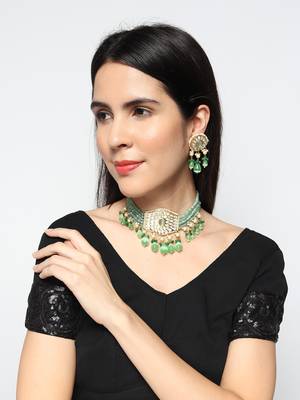 Green polki necklace-sets 4