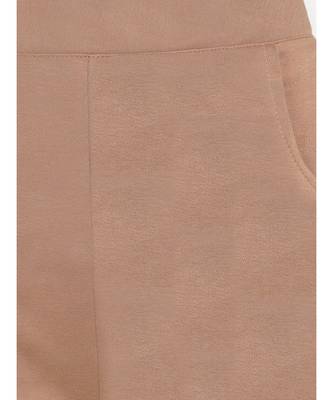 Fabnest Women Cotton Beige Solid Track Pants 2