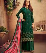 Green embroidered pure viscose salwar