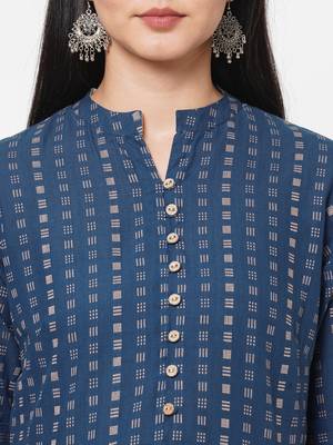 Blue woven cotton tunics 5