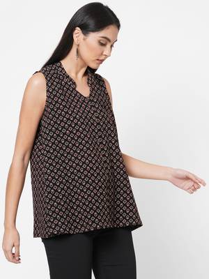 Black printed cotton tunics 3