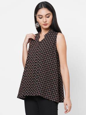Black printed cotton tunics 4