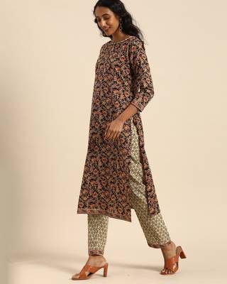 Black printed cotton salwar 3