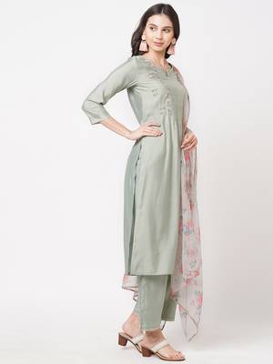 Grey embroidered silk ethnic-kurtis 3