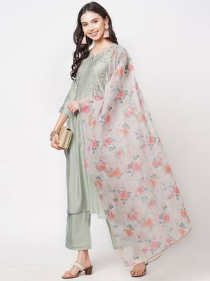 Grey embroidered silk ethnic-kurtis 4