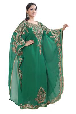 Dubai Moroccan Kaftan Arabic Abaya Maxi Caftan Floor Length Party Wear Wedding Gown Beach Stylish Jalabiya Women Dress 2