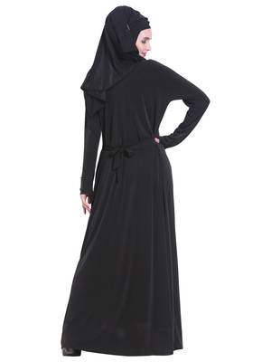 Black brasso polyester abaya 2
