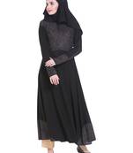 Black brasso polyester abaya