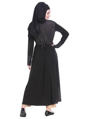 Black brasso polyester abaya 2