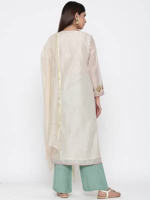 White embroidered chanderi silk salwar 2