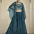 Rama green sequins and thread embroidered crepe stitched lehenga
