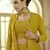 Mustard sequins and thread embroidered georgette stitched lehenga