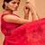 Rose printed pure georgette saree with blouse