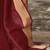 Dark red plain jute cotton saree with blouse