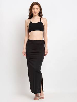 Black plain polyester petticoat 1