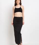 Black plain polyester petticoat