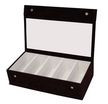 atorakushon Wooden Goggles Box Sunglasses Eye Wear Eyeglasses Storage Jewellery Organizer Chasma Makeup Cases brown 2