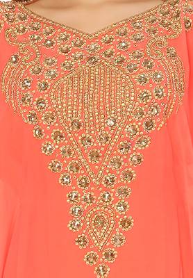 Light Red Zari Work Farasha 4