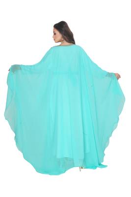 Light Blue Hand Embroidered Farasha 5