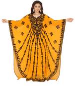 Yellow Embroidered Farsha