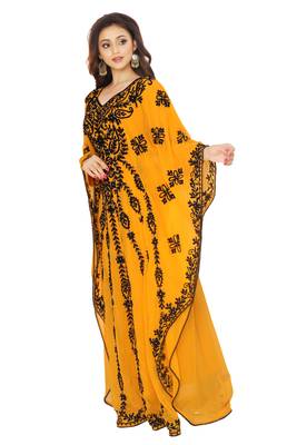 Yellow Embroidered Farsha 2
