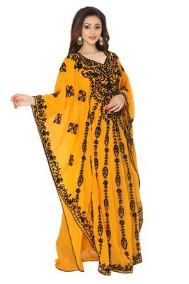 Yellow Embroidered Farsha 3