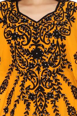 Yellow Embroidered Farsha 4