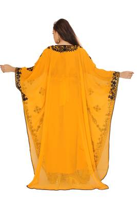Yellow Embroidered Farsha 5