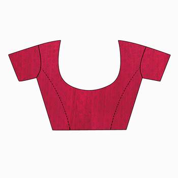 Maroon printed crepe saree with blouse 2
