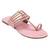 La Savie Pink Women Kolhapuri One Toe Flats