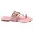 La Savie Pink Women Kolhapuri One Toe Flats