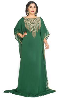 Dubai Royal African Attire Bridesmaid Abaya Long Maxi Dubai Moroccan Kaftan 1