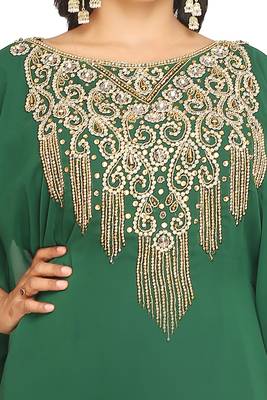 Dubai Royal African Attire Bridesmaid Abaya Long Maxi Dubai Moroccan Kaftan 2