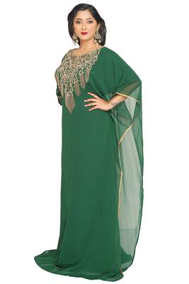 Dubai Royal African Attire Bridesmaid Abaya Long Maxi Dubai Moroccan Kaftan 3