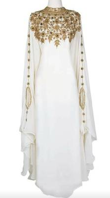 Moroccan Evening Dubai Bedded Kaftan Arabian Plus Size Abaya Party Fancy Dresses African Clothing  1