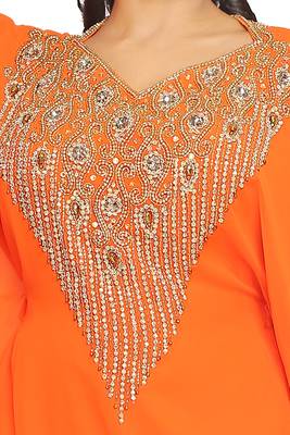 Royal African Attire Bridesmaid Abaya Long Maxi Dubai Moroccan 2