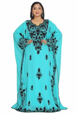 Royal African Attire Bridesmaid Abaya Long Maxi Dubai Moroccan Kaftan 1