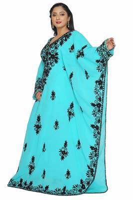 Royal African Attire Bridesmaid Abaya Long Maxi Dubai Moroccan Kaftan 3