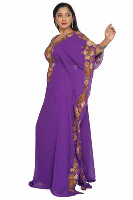 Royal Evening Moroccan Dubai Bedded Kaftan Arabian Plus Size Abaya Party Fancy African Clothing 3