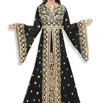 Black Embroidered Kaftan 2