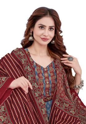 Purple printed cotton salwar 5