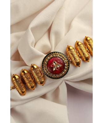 Stunning Red and Gold Bracelet for Festivals 3