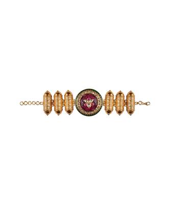 Stunning Red and Gold Bracelet for Festivals 4