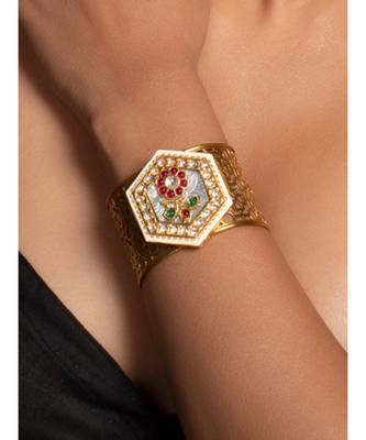 Bold Multi-color Kada Bangle for Parties 1