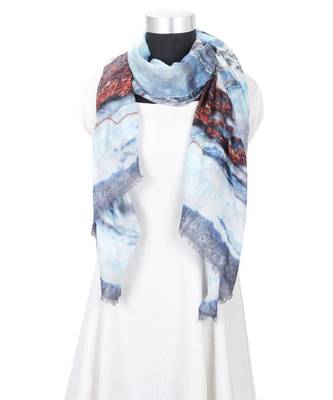 Milticolor Floral Printed Viscose Scarf 1