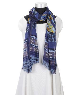 Milticolor Floral Printed Viscose Scarf 1