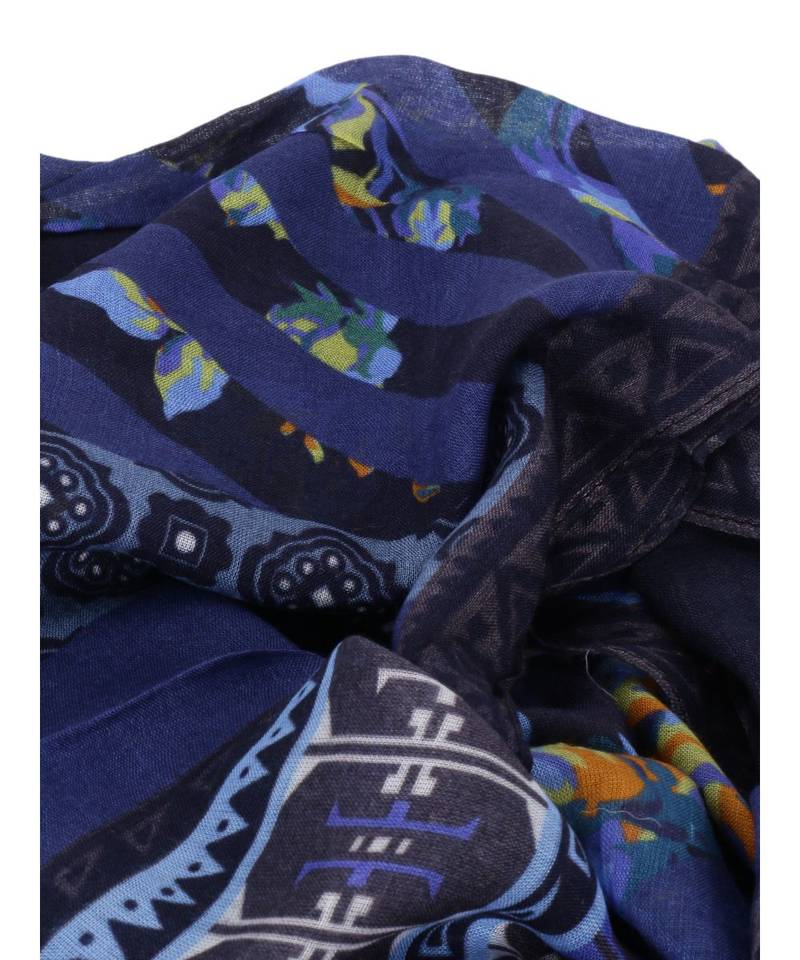 Milticolor Floral Printed Viscose Scarf